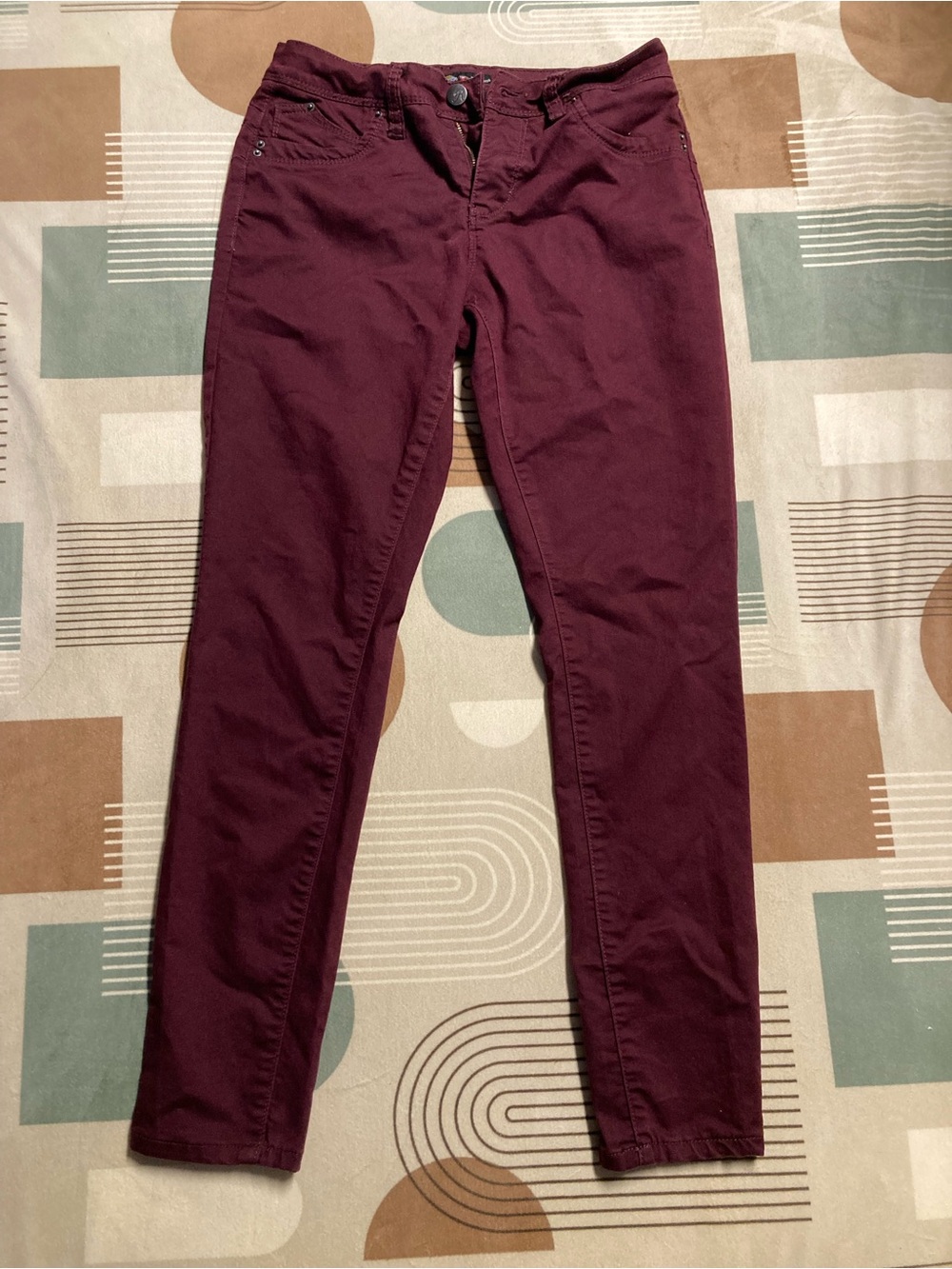 Royalty For Me Wanna Betta Butt Skinny Jeans in Maroon